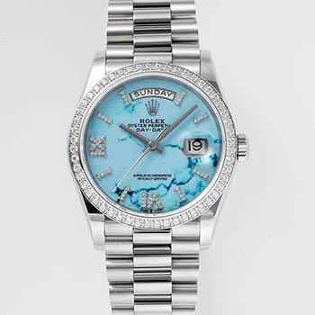 高級腕時計 ロレックスコピー M128349RBR-0031ウォッチ デイデイト 36mm ターコイズ